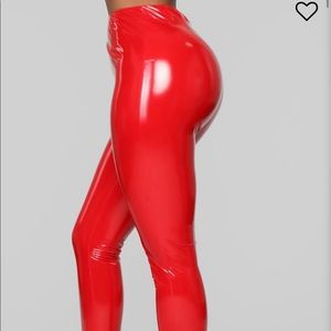 Fashion Nova Pants - Red latex pants Fashion Nova Pants - Red latex pants